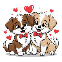 Happy Cartoon Puppies iPhone / iPad case