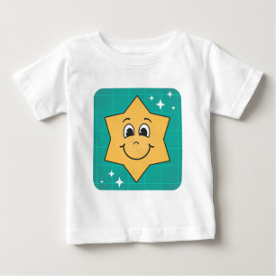 Happy cartoon star smiley character xmas design baby T-Shirt