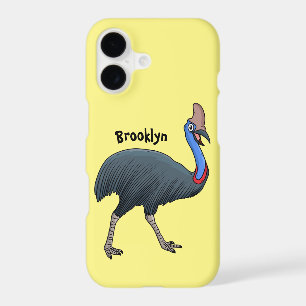 Happy cassowary bird cartoon illustration
