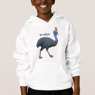 Happy cassowary bird cartoon illustration 