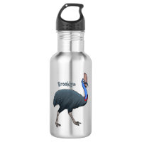 Happy cassowary bird cartoon illustration