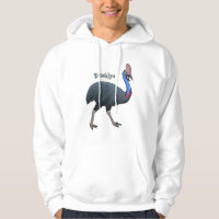 Happy cassowary bird cartoon illustration