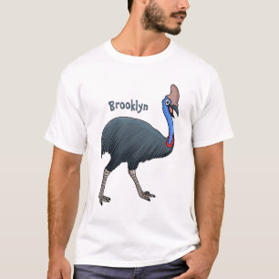 Happy cassowary bird cartoon illustration T-Shirt