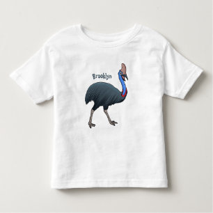 Happy cassowary bird cartoon illustration toddler T-Shirt