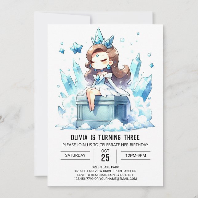 Happy Castle Princess Birthday Invitation (Front)