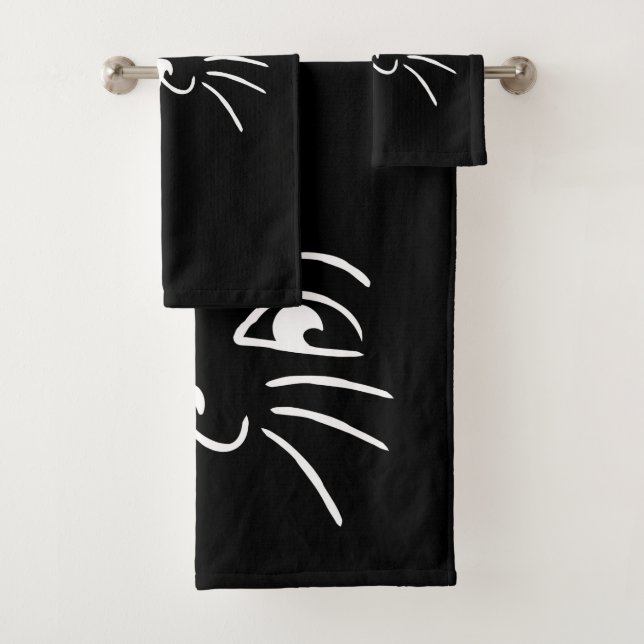 "Happy Cat"  Bath Towel Set (Insitu)