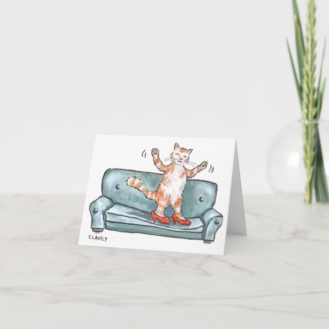 Happy Cat blank card (Front)