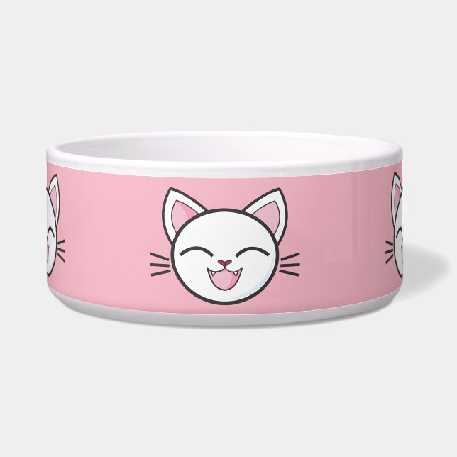 happy cat cat food bowl  (Front)