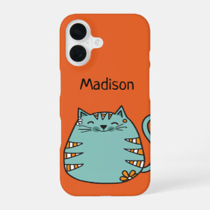 Happy Cat custom name & colour phone cases