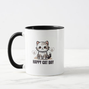 Happy Cat Day Celebration Mug
