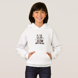 Happy Cat Day T-Shirt Cute Cat Graphic Tee for F
