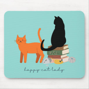 Happy Cat Lady Mouse Pad