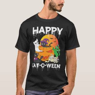 Happy Cat O Ween Cat  Men Halloween Day Celebratio T-Shirt