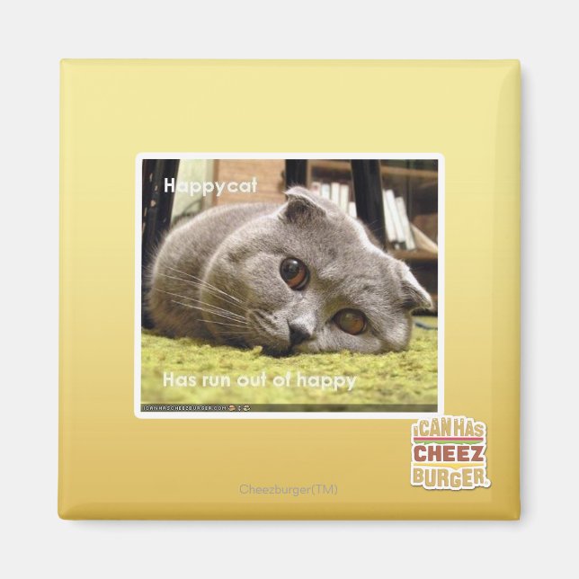 Happy cat, out of happy magnet (Front)