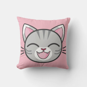 Happy cat pillow