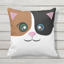 Happy Cat Pillow - Calico