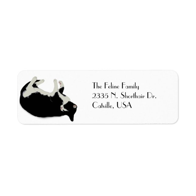 Happy Cat Return Address Label (Front)