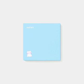 Happy Cat  Sky Blue Post-it Notes