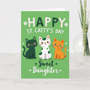 Happy Cat St Pattys Sweet Card