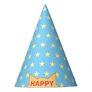 Happy Cat & Star Pattern Party Hat