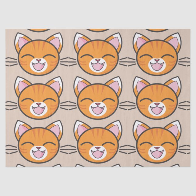 happy cat tissue paper (Front)