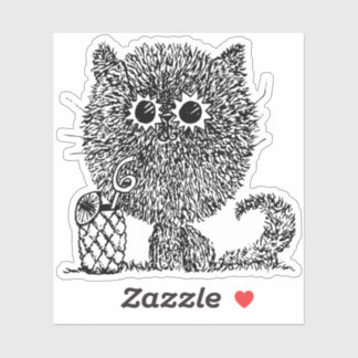 Happy Cat Vinyl Sticker