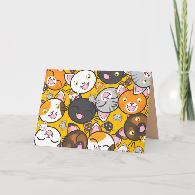 happy cats greeting card (Front)