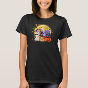 Happy Cats Halloween Cat Pumpkin Cat Lover Witch T-Shirt