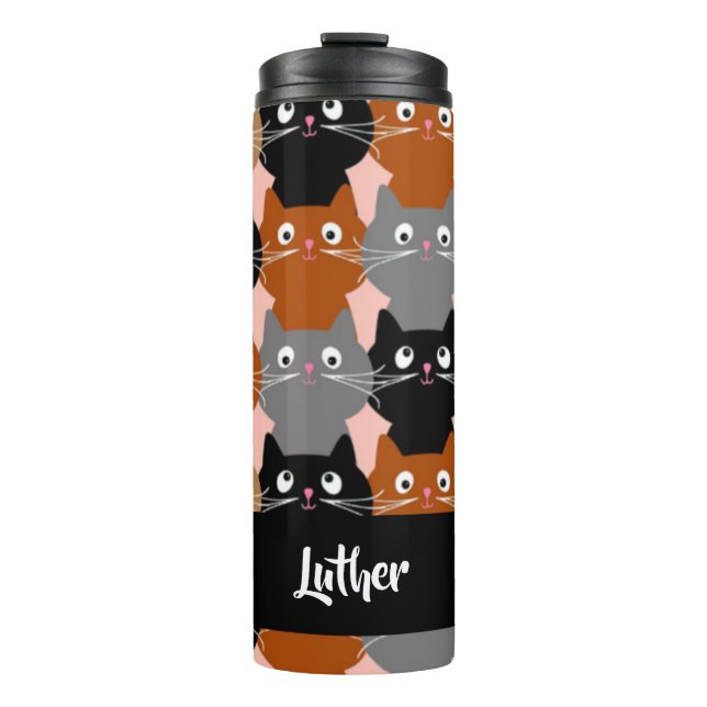 Happy cats thermal tumbler (Front)