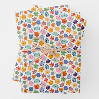 Happy cats wrapping paper