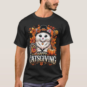 Happy Catsgiving – Thanksgiving Cat Celebration T-Shirt