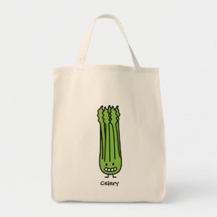 Happy Celery Stalk Bunch green fibre vegetable Tote Bag