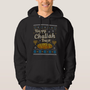 Happy Challah Days Chrismukkah Hanukkah Challah Br Hoodie