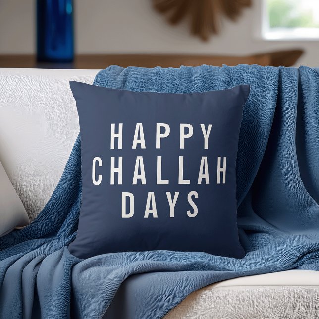 Happy Challah Days | Funny Hanukkah Cushion (Creator Uploaded)