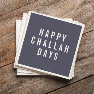 Happy Challah Days Funny Holiday Hanukkah Napkin