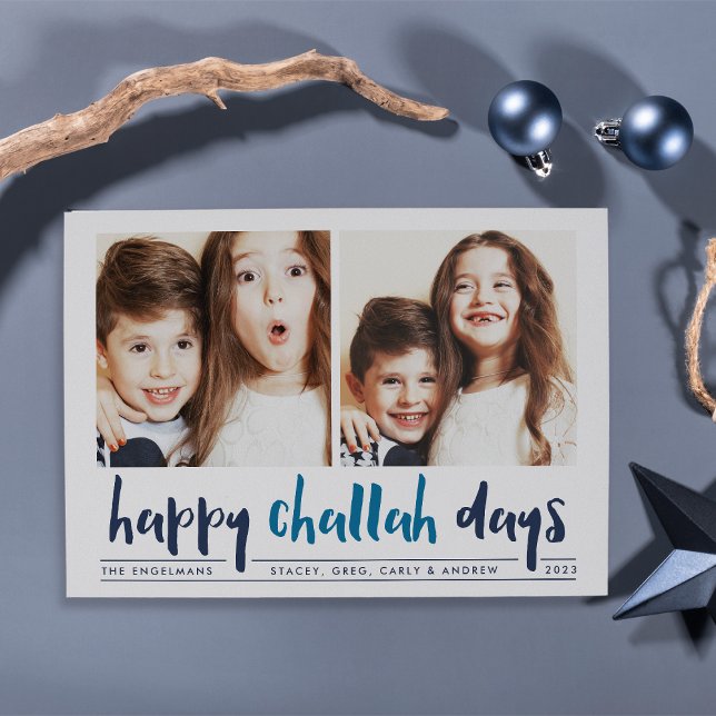 Happy Challah Days | Hanukkah Photo Card (Creator Uploaded)
