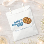 Happy Challah Days Holidays Hanukkah Chanukah Favour Bag<br><div class="desc">Favour bag design features an original marker illustration of a loaf of braided challah bread, with HAPPY CHALLAH DAYS in a blue font. Just personalise with your information. This design is also available on other products. Coordinating designs are also available. Don't see what you're looking for? Need help with customisation?...</div>