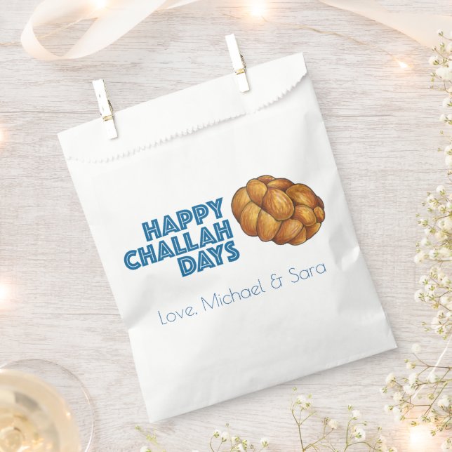 Happy Challah Days Holidays Hanukkah Chanukah Favour Bag (Clipped)