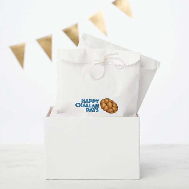 Happy Challah Days Jewish Holiday Hanukkah Bread Favour Bag (Party)