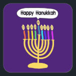 Happy Channukah Menora / Chanukia Square Sticker<br><div class="desc">hanuka, hannuka, hannukah, hanukah, hannukkah, hanukkah, chanuka, channuka, channukah, chanukah, channukkah, chanukkah chanukia, chanukkia, hanukia, hanukkia, menora, mennora, menorra holiday, holidays, jewish, judaism, "happy hanukkah", happy face", candelabra, happy, channukah, hannuka, hanukkah, hanuka, chanuka, chanukkah, chanukah, channuka, "happy channukah", sameach, chag sameach, menora, menorah, hanukia, chanukia, jewish, judaism, judaica, candles, candle,...</div>