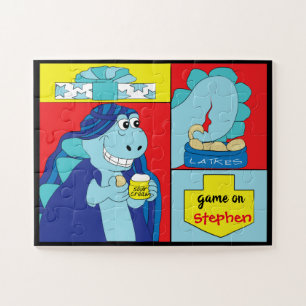 Happy Chanukah Dinosaur Jigsaw Puzzle
