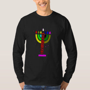 Happy Chanukah Festive Jewish Holiday Light The Me T-Shirt