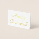 Happy Chanukah Foil Card<br><div class="desc">Happy Chanukah in beautiful gold or silver foil! You can change the greeting,  font,  colour foil,  card and envelopes!</div>