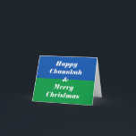 Happy Chanukah & Merry Christmas Holiday Card<br><div class="desc">Front: Happy Chanukah! & Merry Christmas! 
Inside: Let's Celebrate!</div>