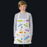 Happy Chanukah Pattern Apron<br><div class="desc">Happy Chanukah, Patterned Apron. All design elements can be transferred to other Zazzle products and edited. Happy Hanukkah! Thanks for stopping by. Much appreciated! Size: All-Over Print Apron, Small 24"x20" Whether you are cooking at home, hosting a summer BBQ, or creating arts & crafts- do so in style with our...</div>