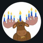 Happy Chanukah Sticker<br><div class="desc">Sticker for gifts, card seals or decorations - customise with child's name, year or your choice of greeting.</div>