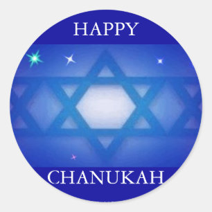 HAPPY CHANUKAH STICKERS - GIFTWRAP STICKERS
