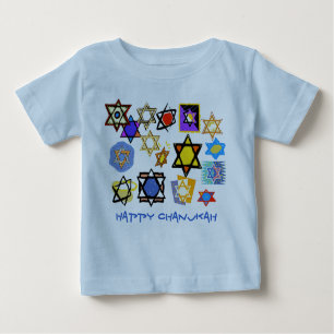 HAPPY CHANUKKAH BABY TEE SHIRTS -  HIGH HOLIDAYS