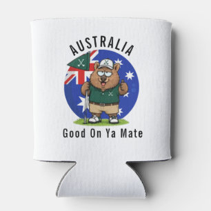 Happy Cheeky Wombat Can Cooler