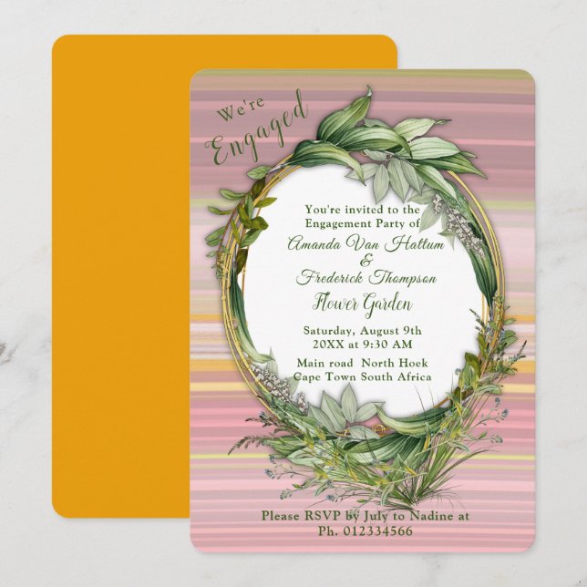 Happy cheerful optimism abstract   invitation (Front/Back)